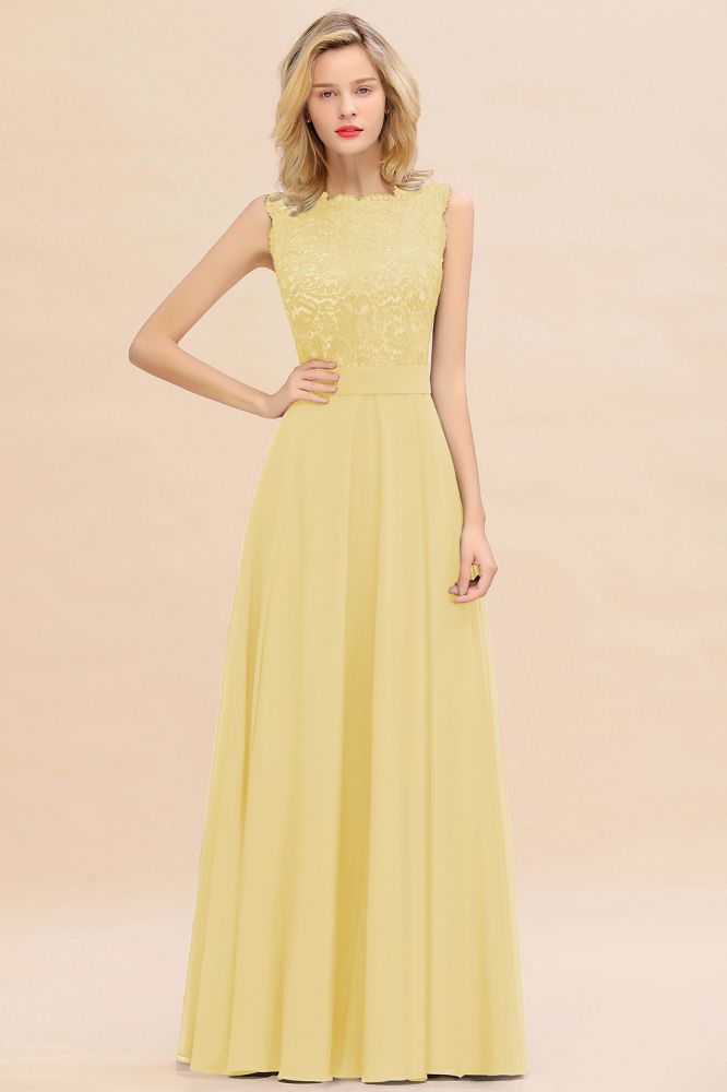 Madge | Exquisite Scoop Sleeveless Bridesmaid Dress