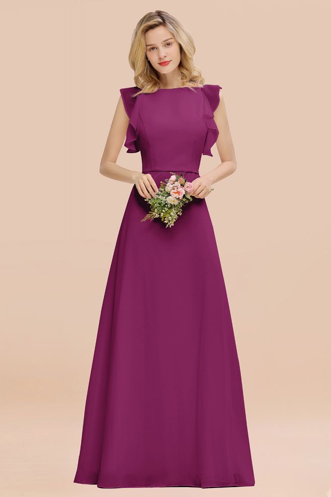 Cecilia | Chic Simple Jewel Sleeveless Bridesmaid Dress Online