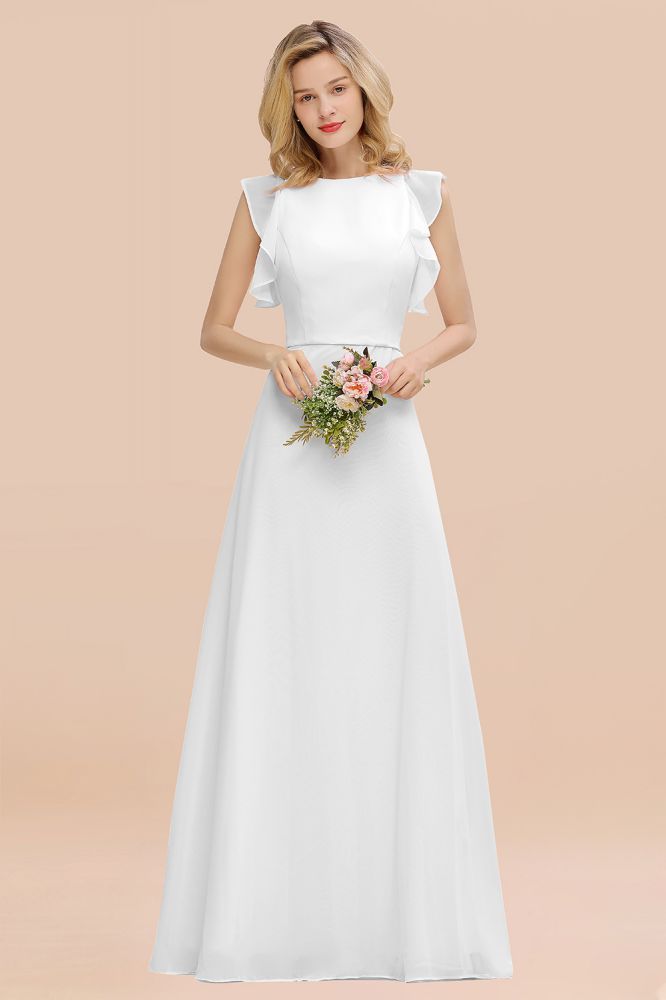 Cecilia | Chic Simple Jewel Sleeveless Bridesmaid Dress Online
