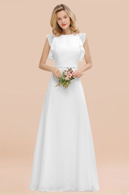Cecilia | Chic Simple Jewel Sleeveless Bridesmaid Dress Online