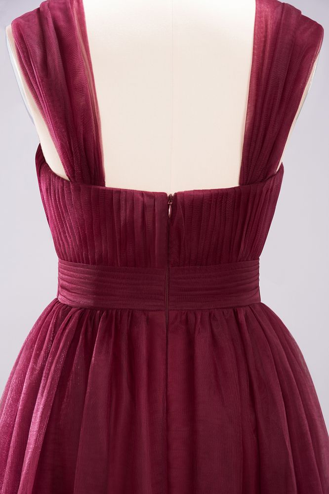 A-Line Popular Sweetheart Straps Sleeves Floor-Length Bridesmaid Dresses with Ruffles