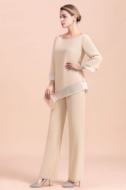 Long Sleeves Mother of the Bride Dress Jumpsuit for Wedding Party Wear