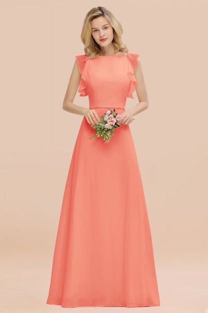Cecilia | Chic Simple Jewel Sleeveless Bridesmaid Dress Online