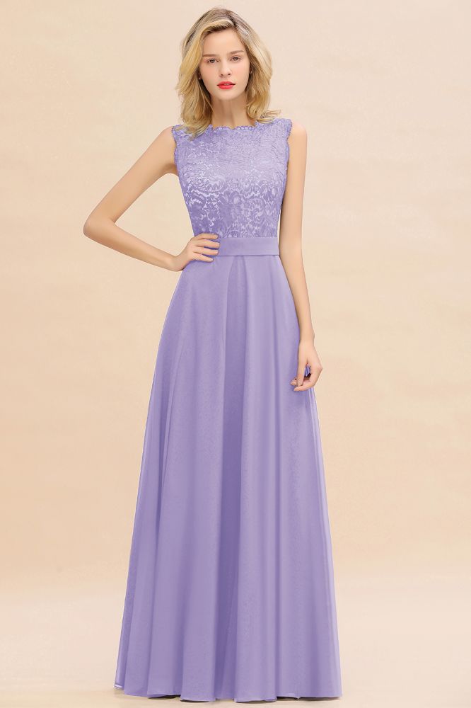 Madge | Exquisite Scoop Sleeveless Bridesmaid Dress
