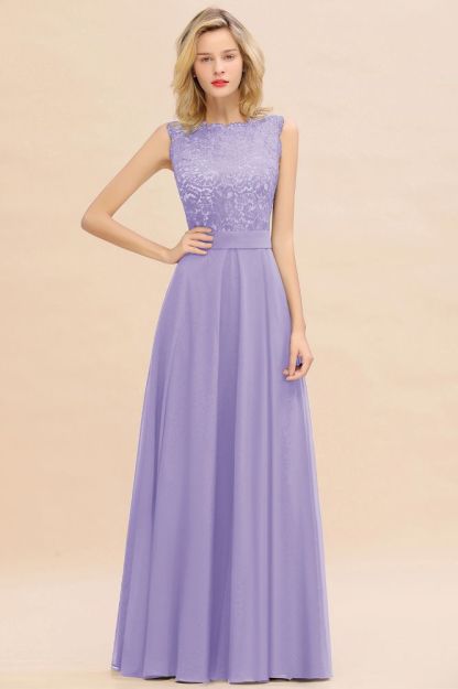 Madge | Exquisite Scoop Sleeveless Bridesmaid Dress