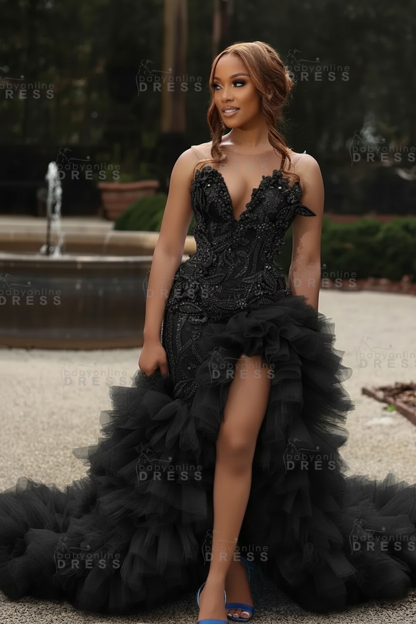 Gorgeous Pink Sweetheart Beadings Sleeveless Mermaid Prom Dress with Ruffles