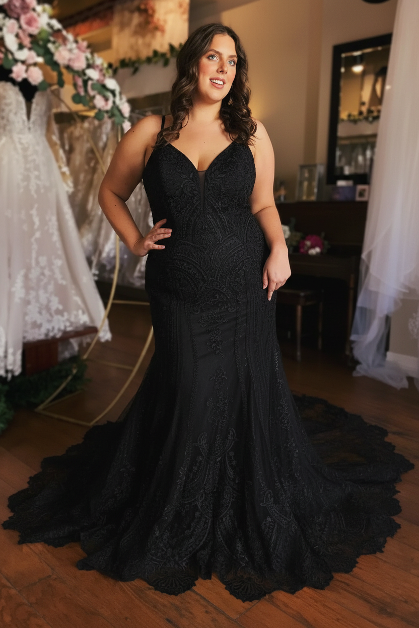 Plus size Tulle Mermaid Wedding Dresses Sweetheart with Lace 