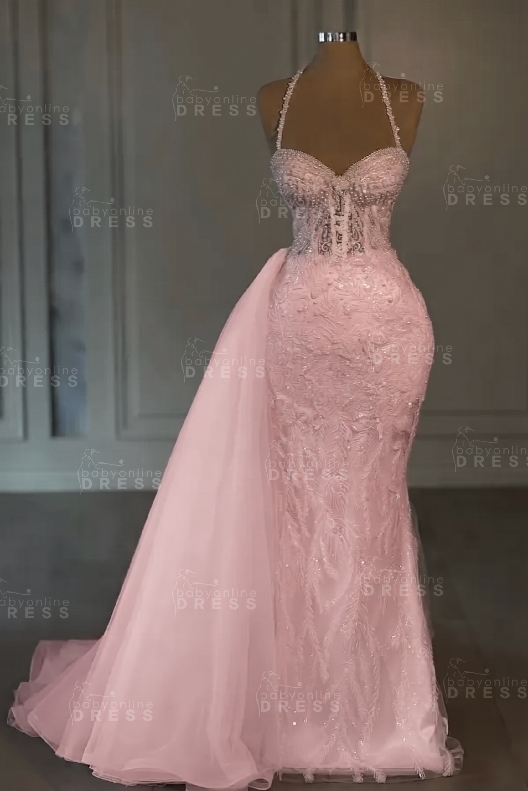 Halter Sweetheart Lace Column White Wedding Dresses with Glitter