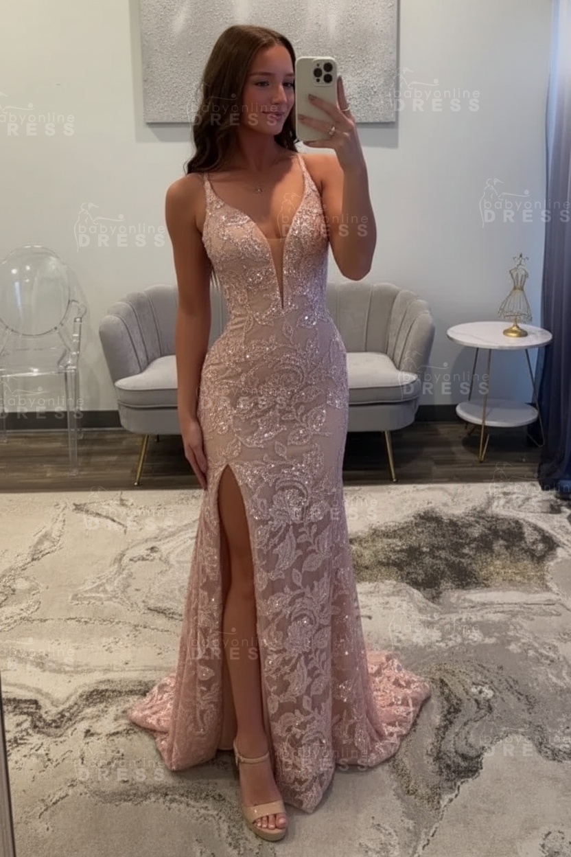 Sexy Glitter Black Prom Dress High Split Prom Dress Sleeveless