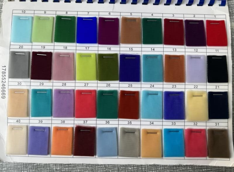 Babyonlinewholesale Tulle Swatch with 71 Colors - Swatches