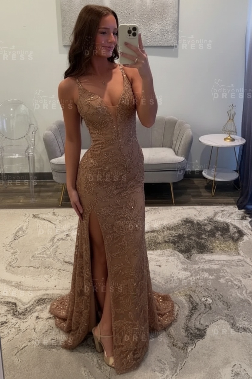 Sexy Glitter Black Prom Dress High Split Prom Dress Sleeveless