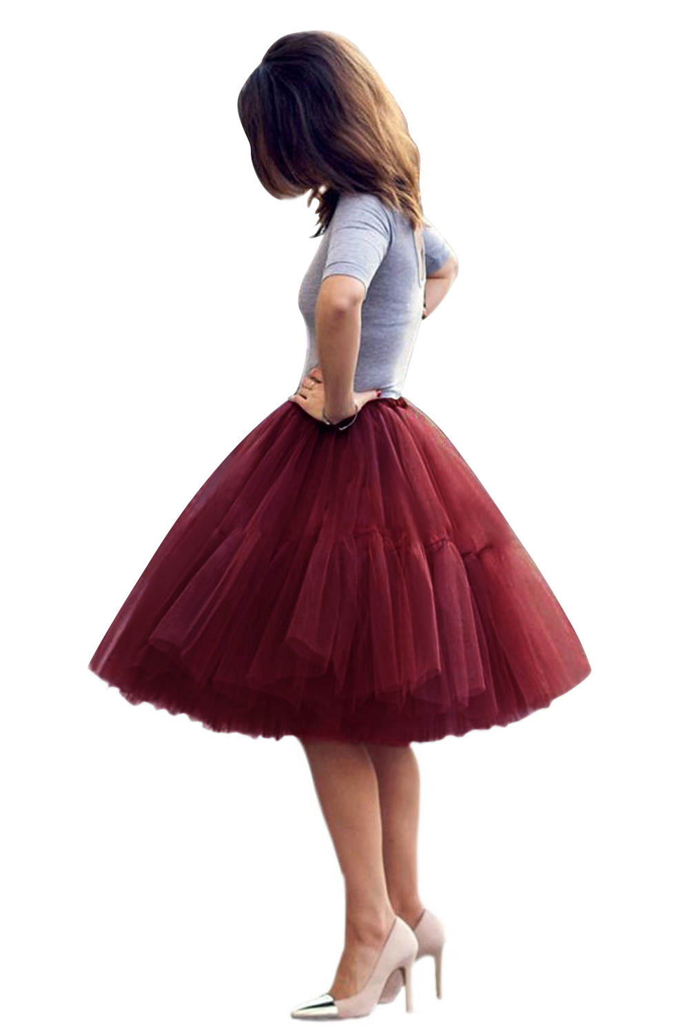 White puffy one size petticoat skirt for celebrating festivals