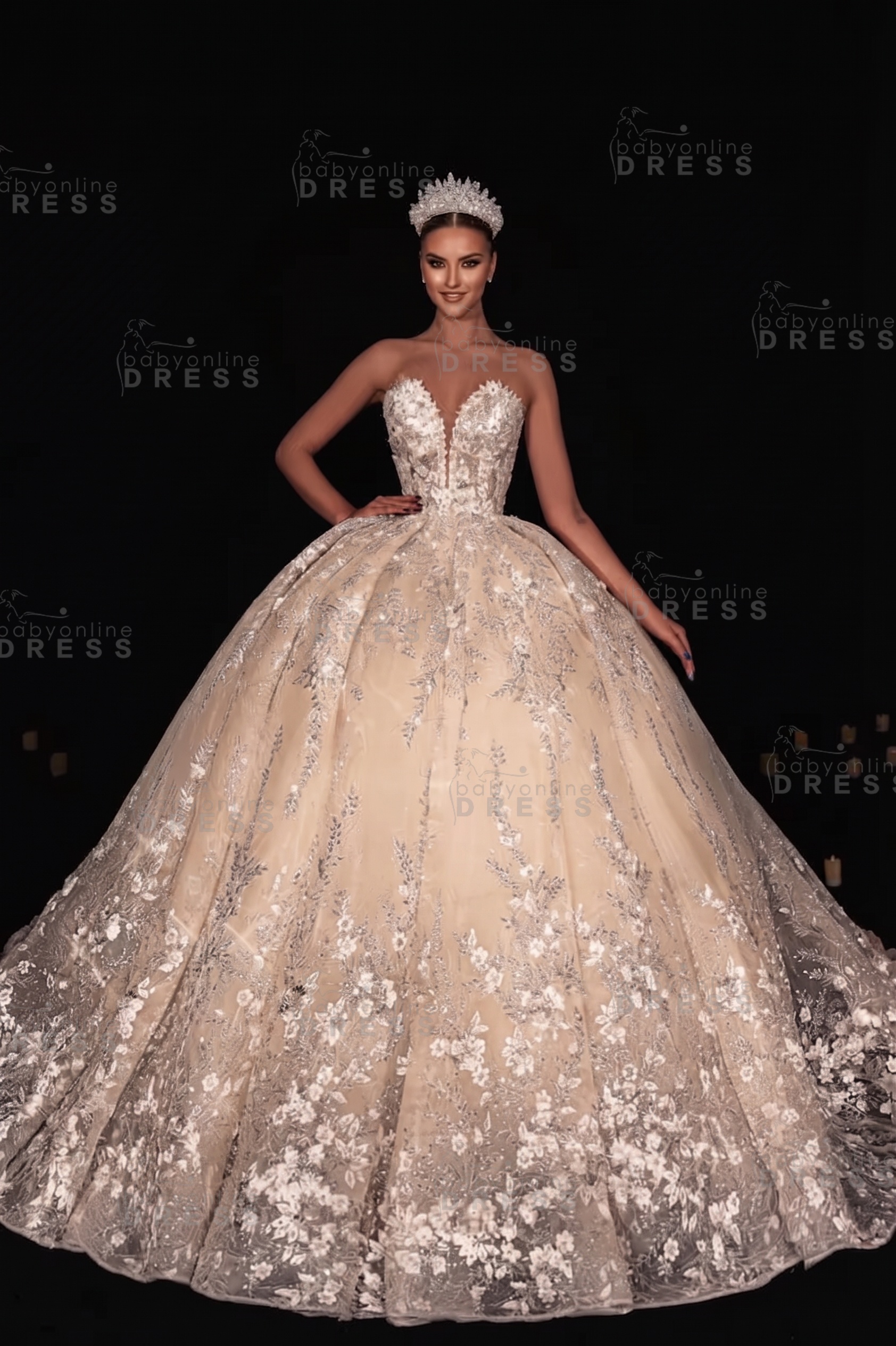 Gorgeous Sweetheart Ball Gown Glitter Patterns White Bridal Dresses Sleeveless