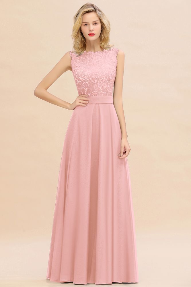Madge | Exquisite Scoop Sleeveless Bridesmaid Dress