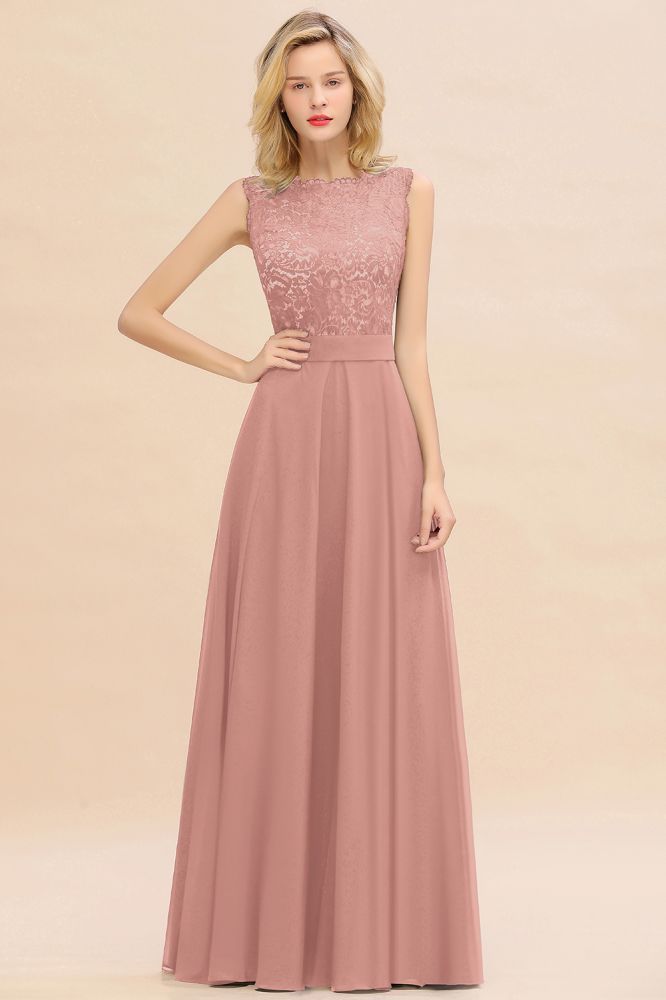 Madge | Exquisite Scoop Sleeveless Bridesmaid Dress