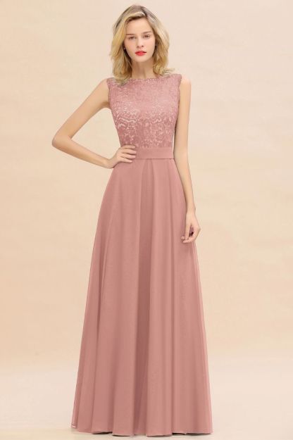 Madge | Exquisite Scoop Sleeveless Bridesmaid Dress