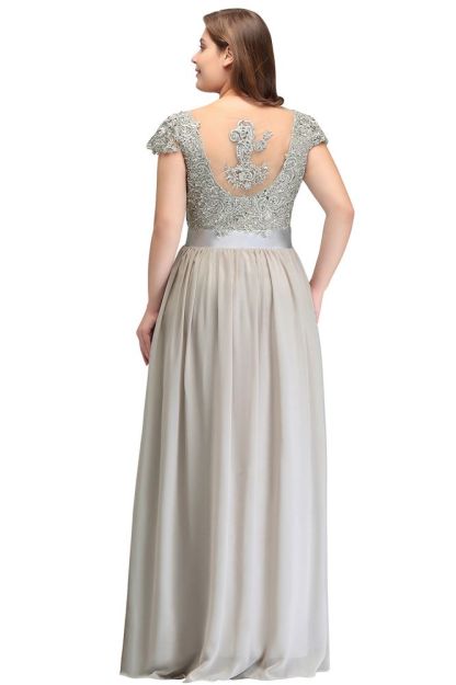 ADA | A-line V Neck Chiffon Bridesmaid Dress with Appliques