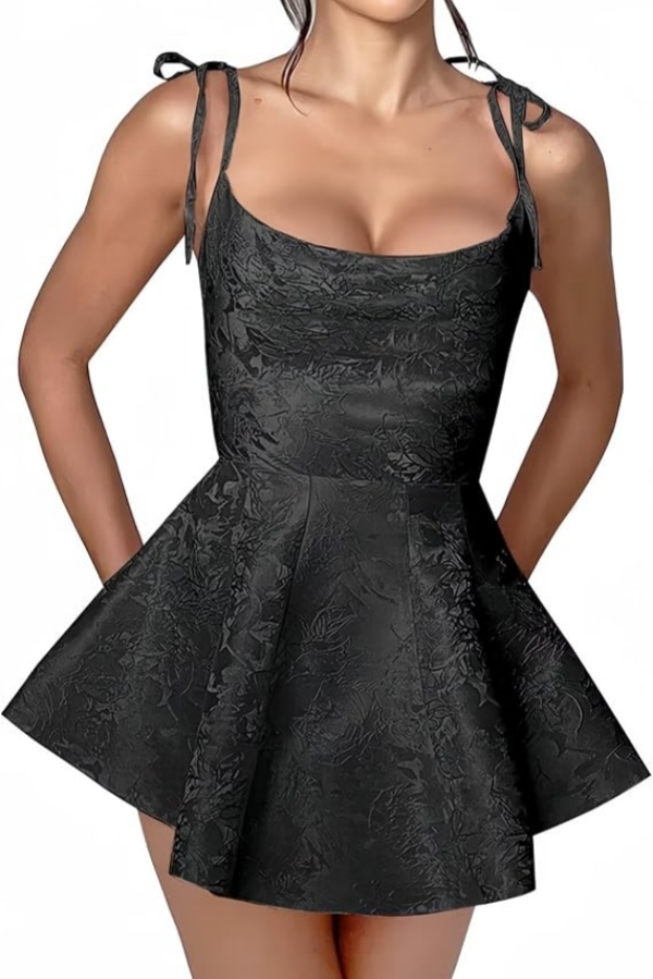 Amazing Ruffle Satin Short Party Dress Strapless Mini Homecoming Dress