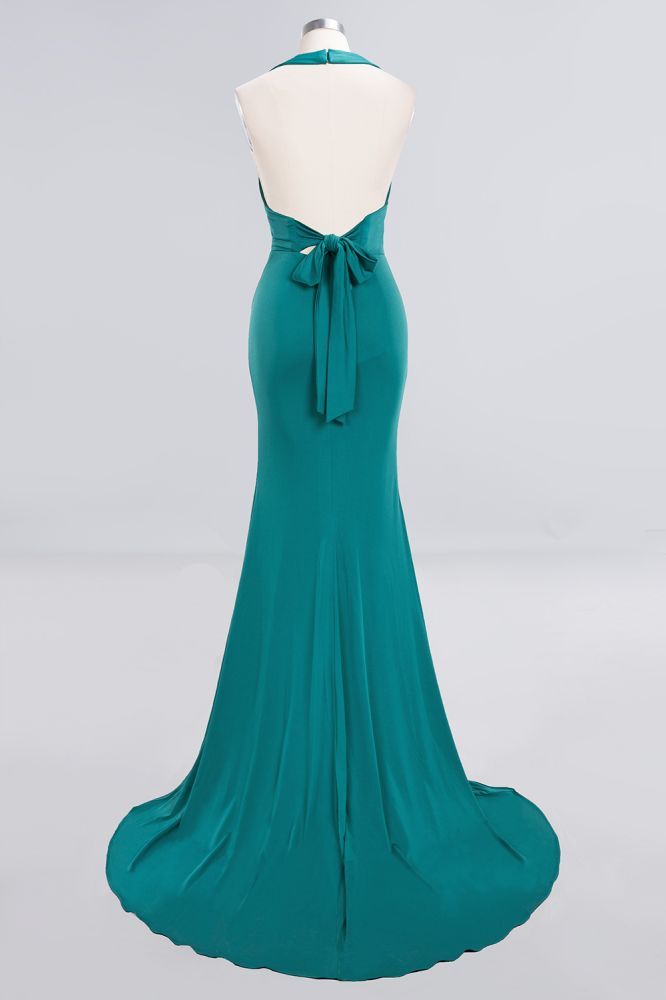 Elegant Mermaid Halter Pool Bridesmaid Dress Online