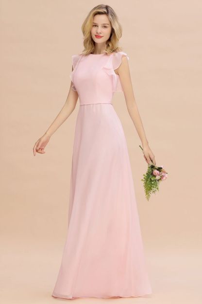 Cecilia | Chic Simple Jewel Sleeveless Bridesmaid Dress Online