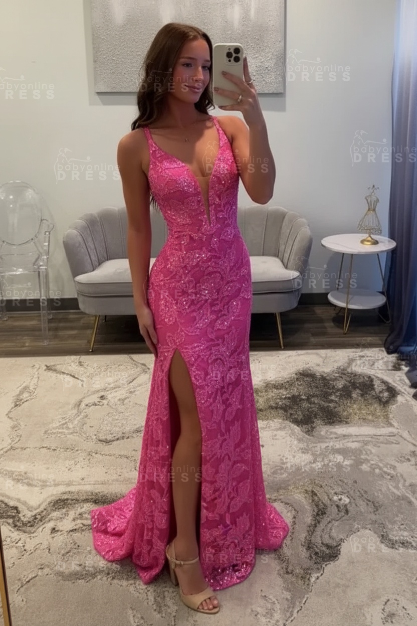 Sexy Glitter Black Prom Dress High Split Prom Dress Sleeveless