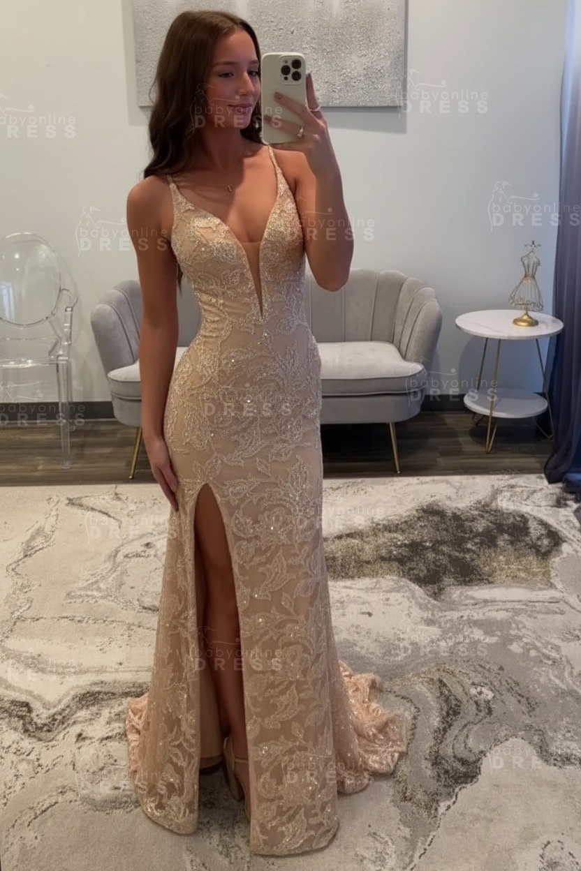 Sexy Glitter Black Prom Dress High Split Prom Dress Sleeveless