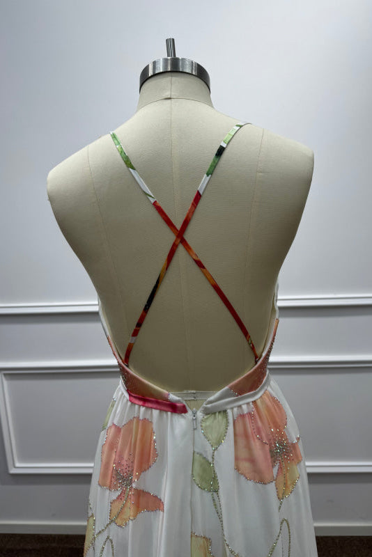 Charming Halter Sleeveless Sequined A-Line Prom Dress - Prom Dresses