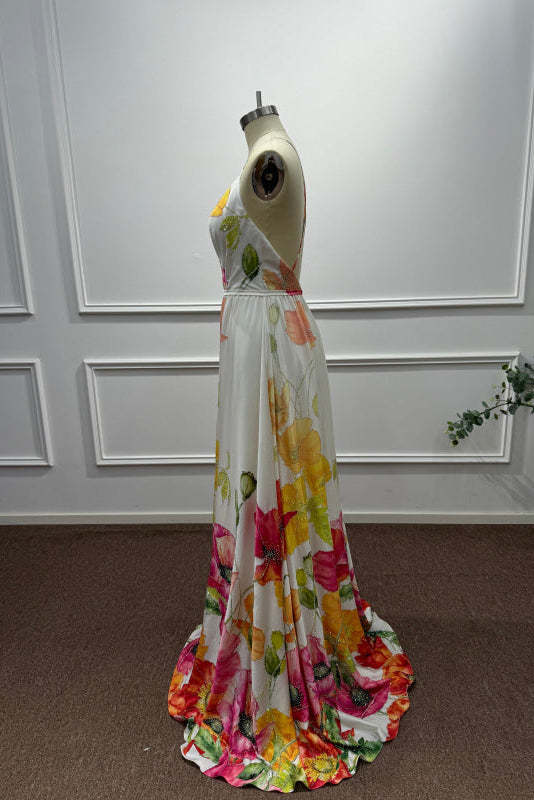 Charming Halter Sleeveless Sequined A-Line Prom Dress - Prom Dresses