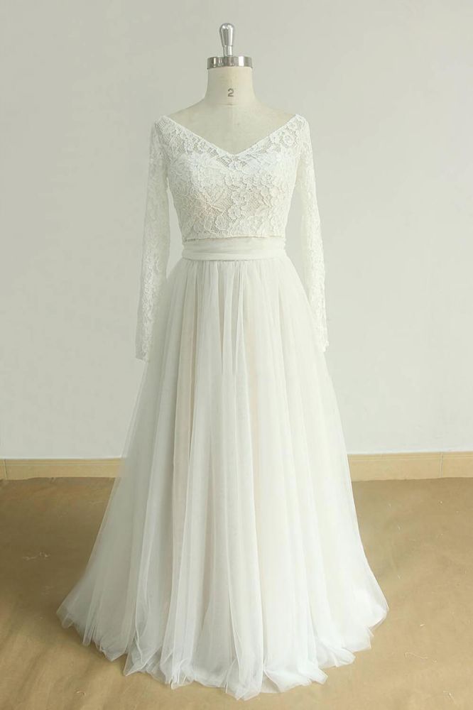 Sweetheart Lace Empire Simple Chiffon Bridal Gowns