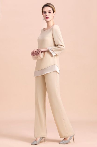 Long Sleeves Mother of the Bride Dress Jumpsuit for Wedding Party Wear