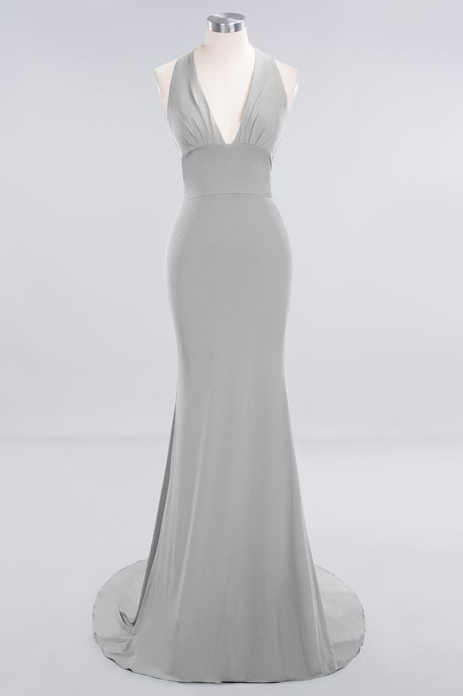 Elegant Mermaid Halter Pool Bridesmaid Dress Online
