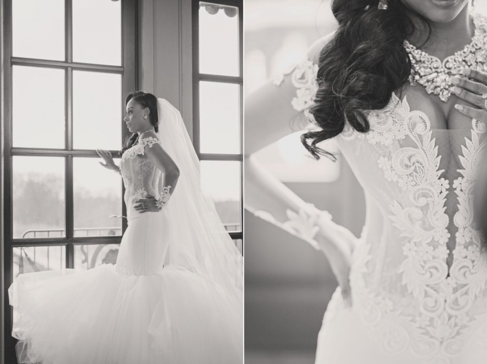 Off the Shoulder Mermaid Wedding Dress | Lace Appliques Elegant Long Sleeve Bridal Gowns