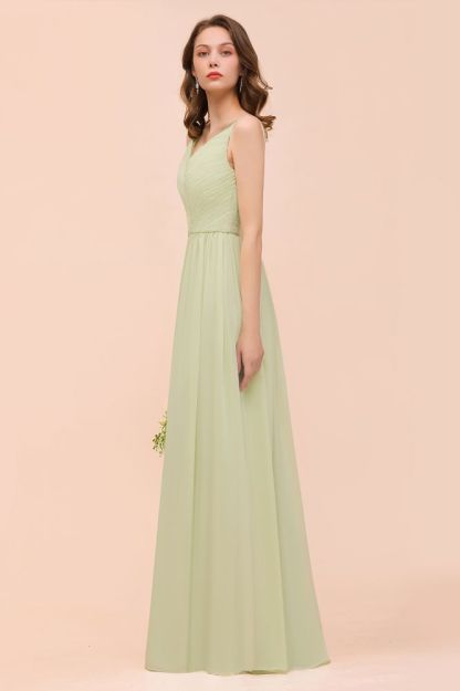 Sleeveless Aline Bridesmaid Dress Casual Wear Long Dress