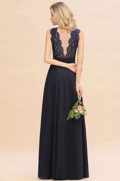 Madge | Exquisite Scoop Sleeveless Bridesmaid Dress