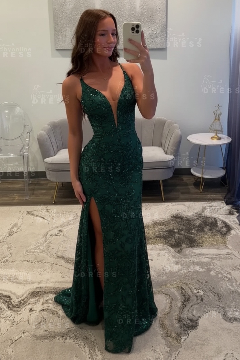 Sexy Glitter Black Prom Dress High Split Prom Dress Sleeveless