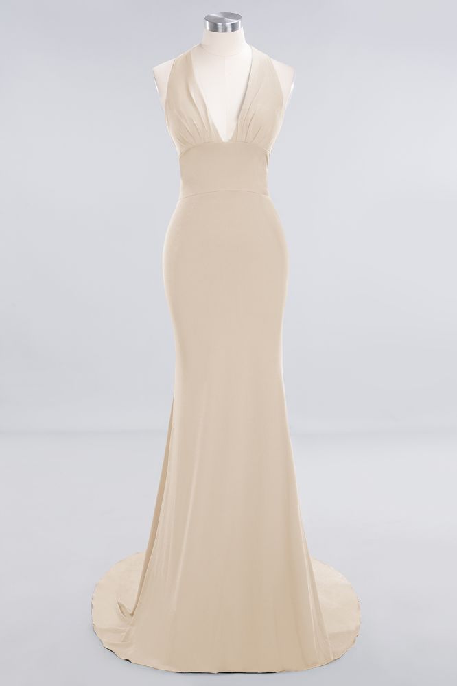 Elegant Mermaid Halter Pool Bridesmaid Dress Online