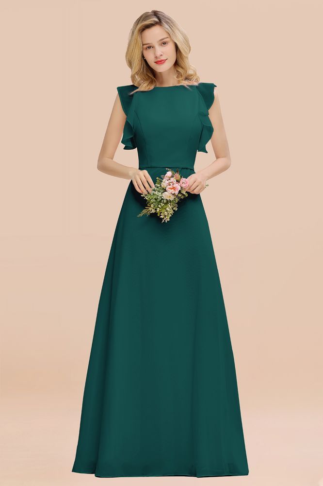 Cecilia | Chic Simple Jewel Sleeveless Bridesmaid Dress Online