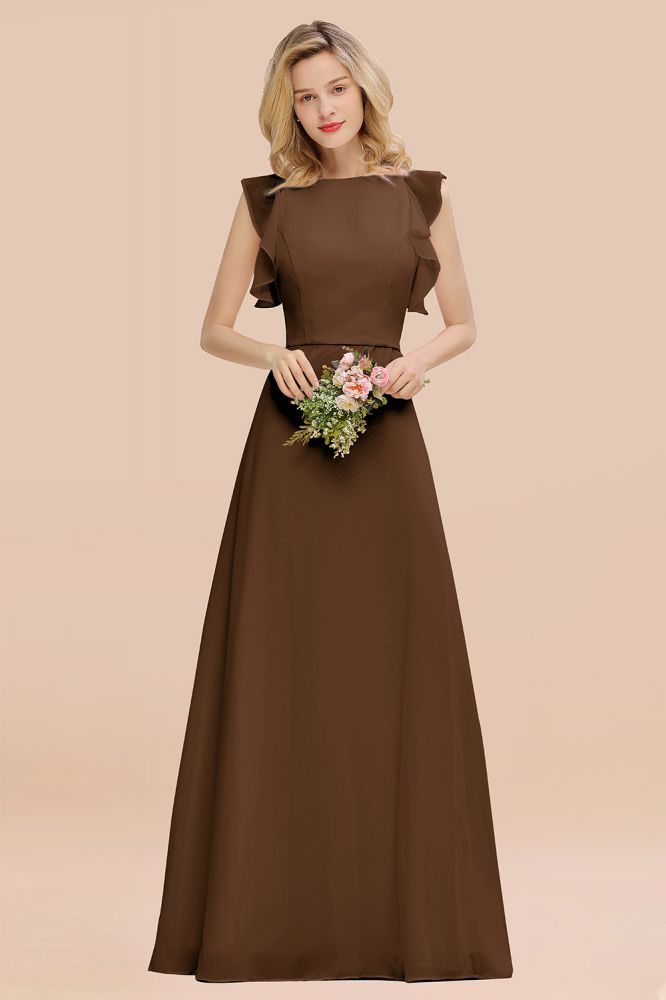 Cecilia | Chic Simple Jewel Sleeveless Bridesmaid Dress Online