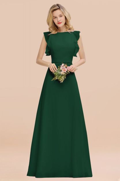 Cecilia | Chic Simple Jewel Sleeveless Bridesmaid Dress Online