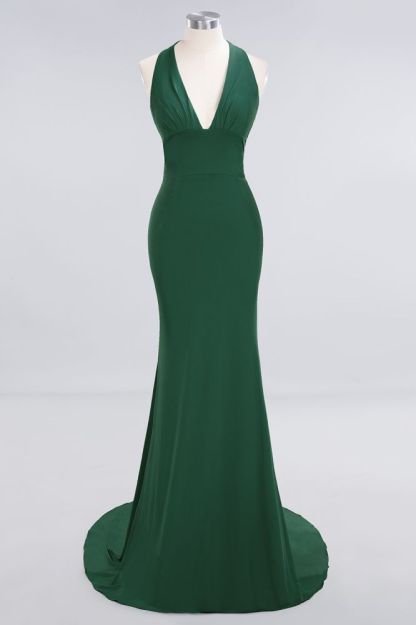 Elegant Mermaid Halter Pool Bridesmaid Dress Online
