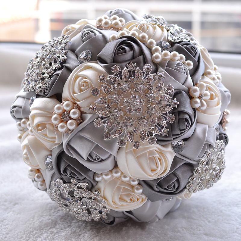 Stunning Beading Wedding Bouquet in Multiple Colors