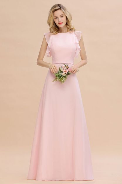 Cecilia | Chic Simple Jewel Sleeveless Bridesmaid Dress Online