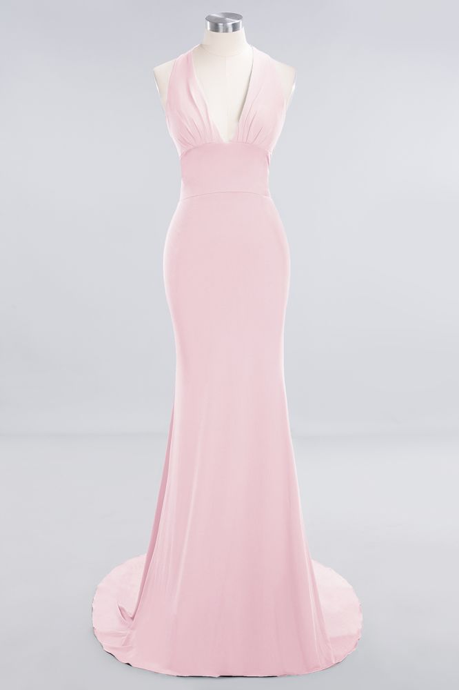 Elegant Mermaid Halter Pool Bridesmaid Dress Online