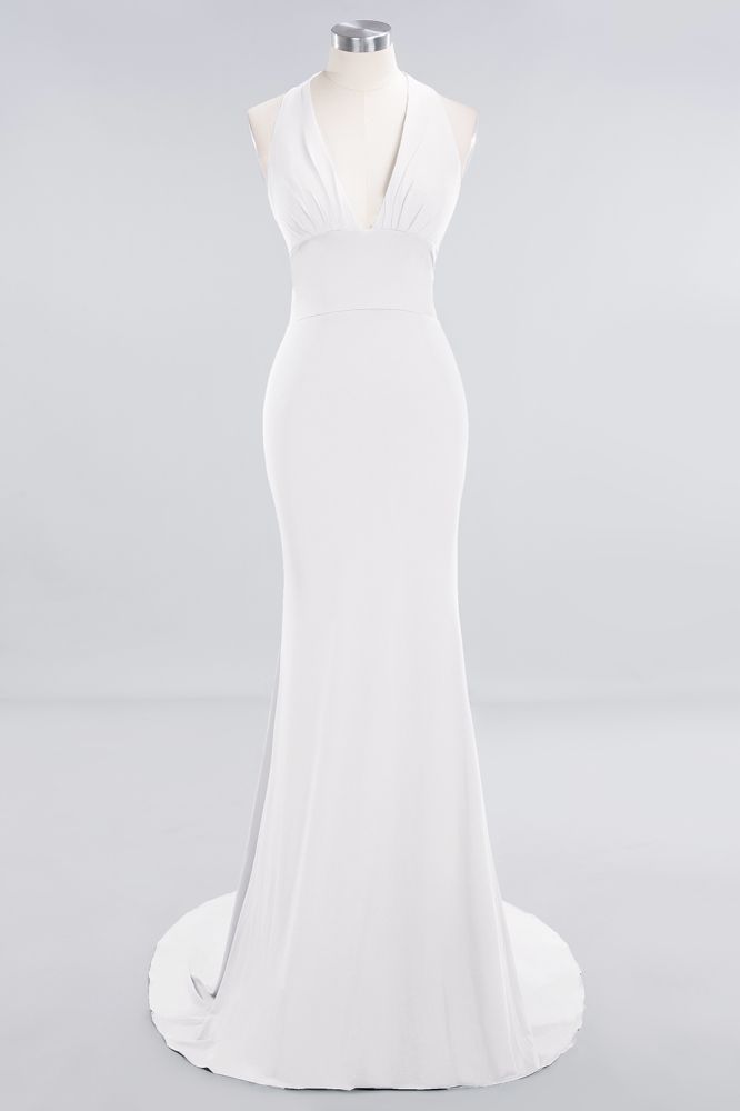 Elegant Mermaid Halter Pool Bridesmaid Dress Online