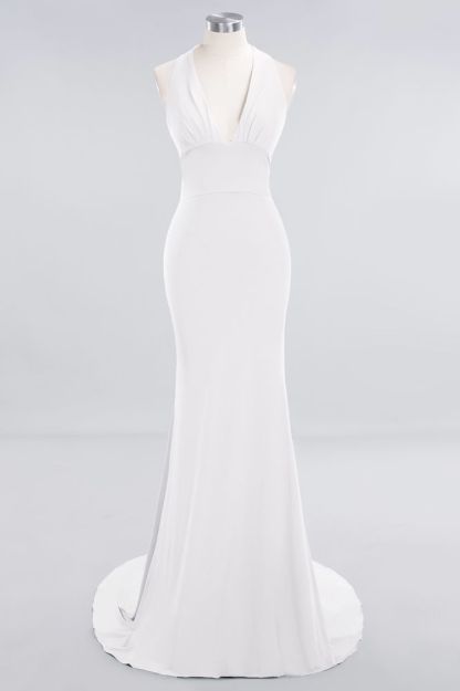 Elegant Mermaid Halter Pool Bridesmaid Dress Online