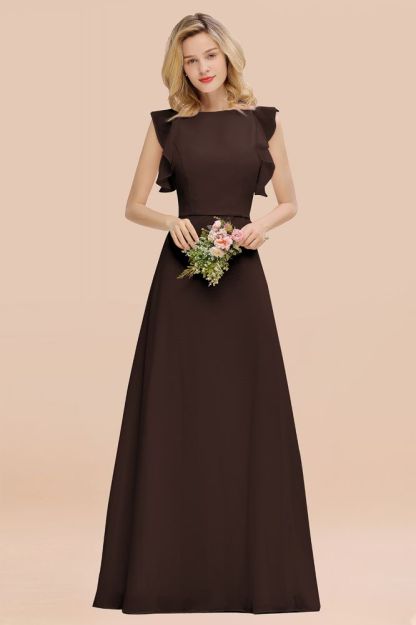 Cecilia | Chic Simple Jewel Sleeveless Bridesmaid Dress Online