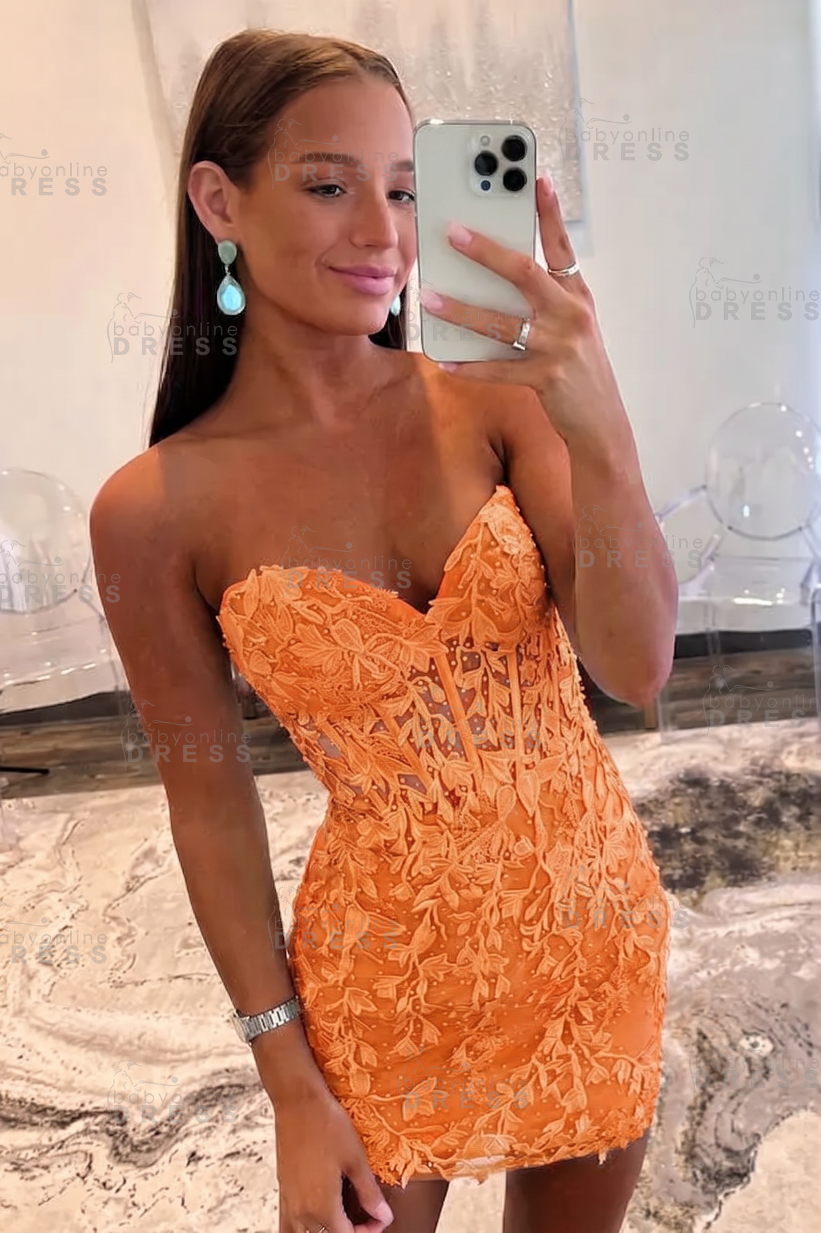 Sweetheart Mint Lace Homecoming Dress Short Party Dress Sleeveless