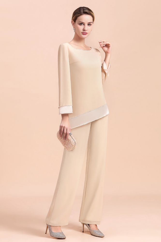 Long Sleeves Mother of the Bride Dress Jumpsuit for Wedding Party Wear