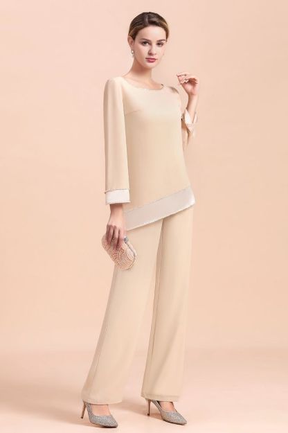 Long Sleeves Mother of the Bride Dress Jumpsuit for Wedding Party Wear