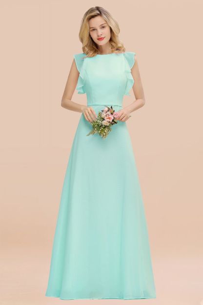 Cecilia | Chic Simple Jewel Sleeveless Bridesmaid Dress Online